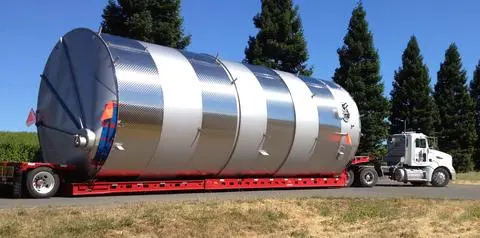 Trucking a Large Wine Tank